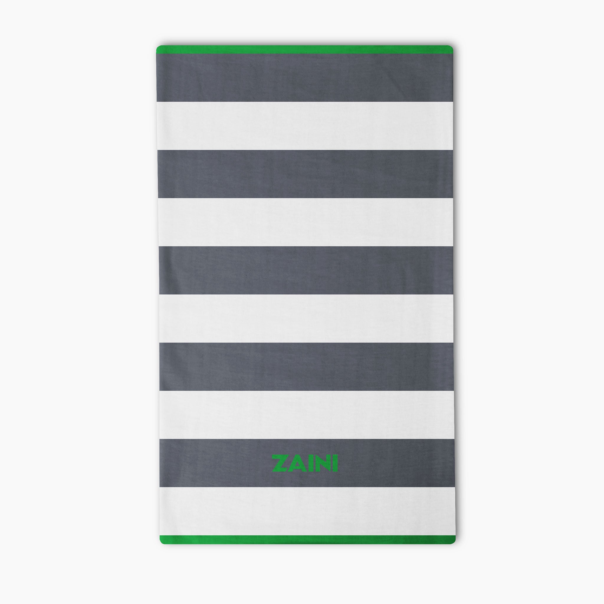 Grey white and green neck gaiter by Zaini